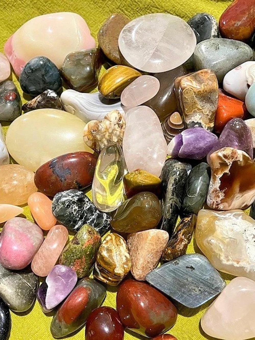 Polished Natural Stone Assortment Multicolor